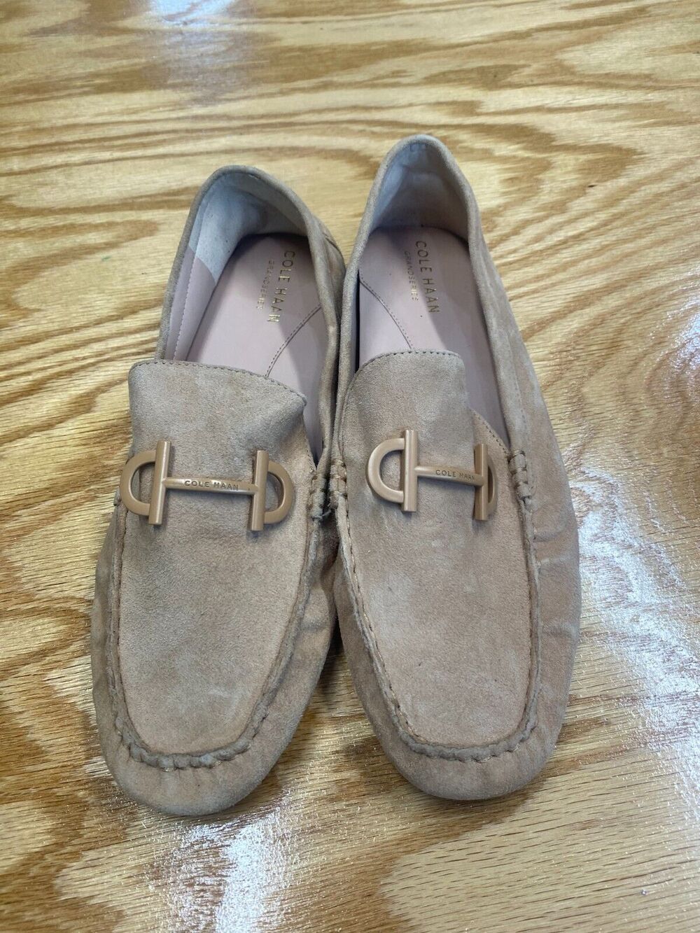 Cole Haan Tully Driver Comfort Shoes Women's 7 B Brown Suede Slip On W26056 S14